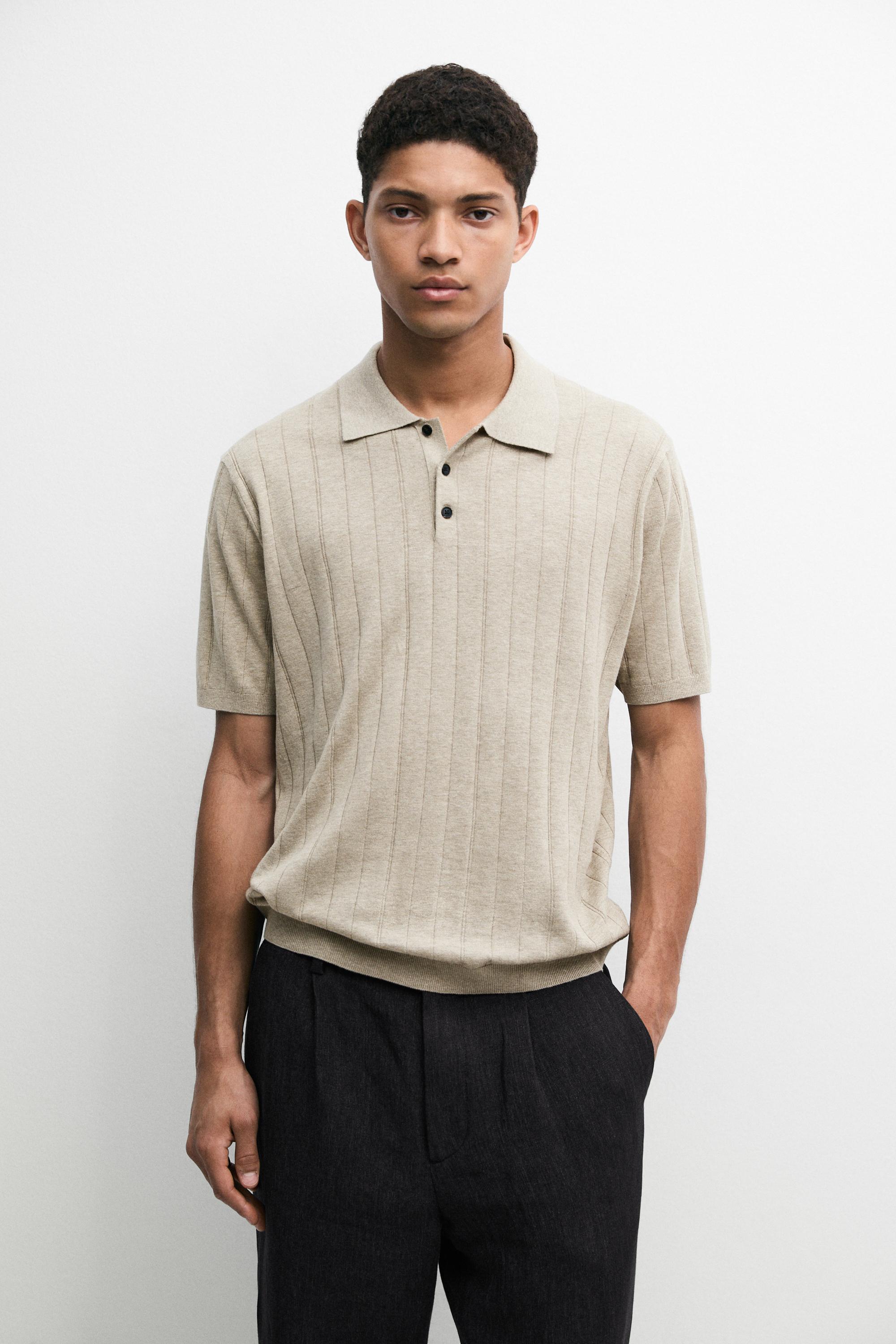 Polo à manches courtes en maille avec coton